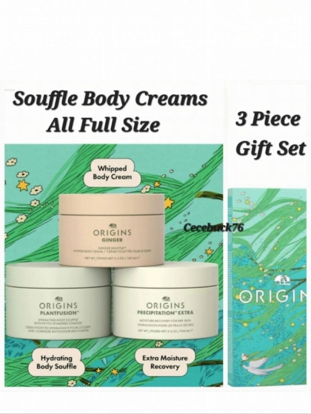 🌺Origins Souffle Trio Nourishing Body Creams Gift Set Skincare Bath And Body